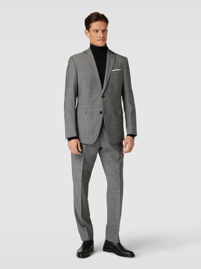 JOOP! Collection Slim fit 2-knoops colbert met geweven motief, model 'Finch' Antraciet - 1