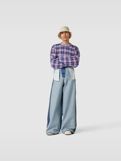 VETEMENTS Baggy Fit Jeans im Inside-Out-Design Hellblau 1