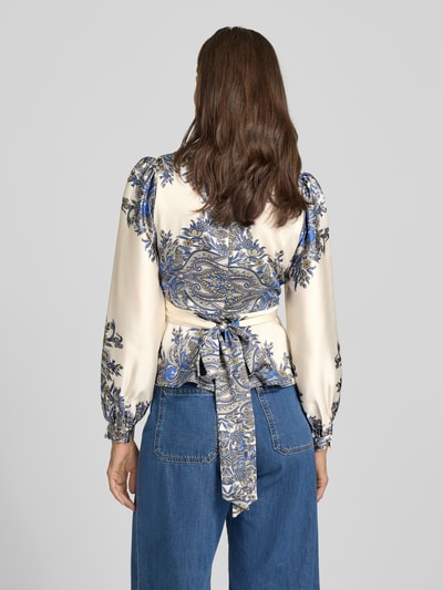 Neo Noir Blusenshirt mit V-Ausschnitt Modell 'RISTA' Blau 5