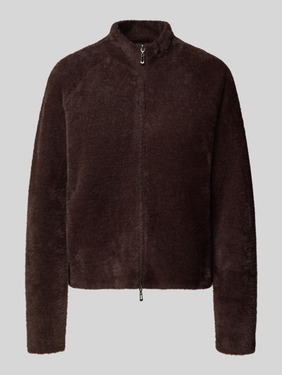 Betty Barclay Regular jack in gebreide look, model 'September' Chocoladebruin - 2