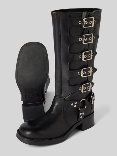 Steve Madden Lederstiefel mit Dornschließen Modell 'BATTLE' Black 3