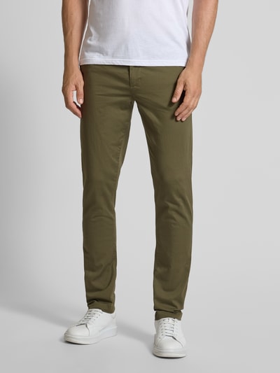 Tommy Hilfiger Slim fit chino van katoenmix Olijfgroen - 4
