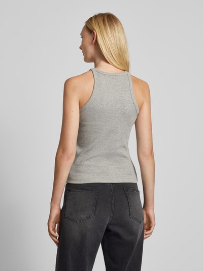 Vero Moda Top met ronde hals van katoen, model 'CHLOE' Lichtgrijs gemêleerd - 5