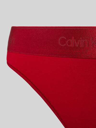 Calvin Klein Underwear String mit elastischem Logo-Bund Rot 2