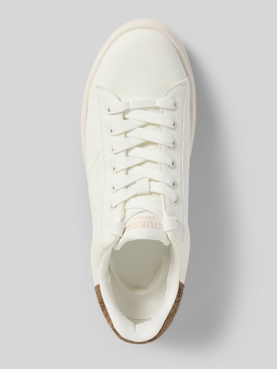Guess Sneaker aus Leder-Mix Modell 'Elbina' Weiss 3