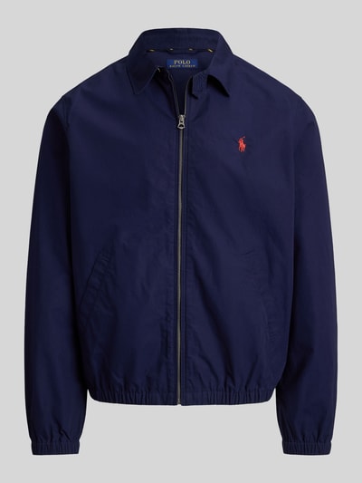 Produktfoto, Regular Fit Blouson aus reiner Baumwolle von Polo Ralph Lauren, efekt: jednolity kolor, krój regular fit, wykładany kołnierz, zamek błyskawiczny, detal z logo, długi rękaw, elastyczne zakończenia rękawów i dołu, wpuszczane kieszenie, materiał: bawełna