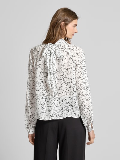 Stefanel Blouseshirt met strikdetail, model 'GEORGETTE' Offwhite - 5