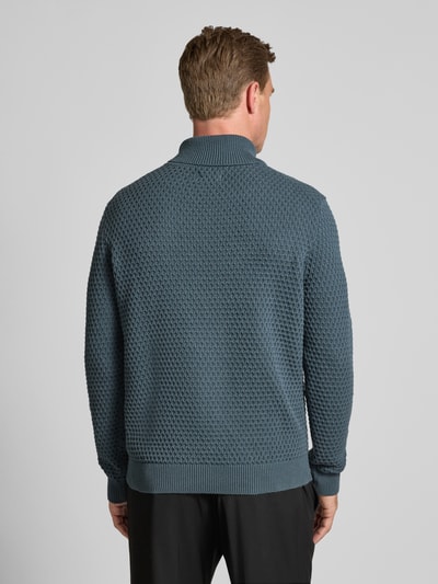 MCNEAL Sweter z wywijanym kołnierzem z prążkowanymi wykończeniami Antracytowy 5