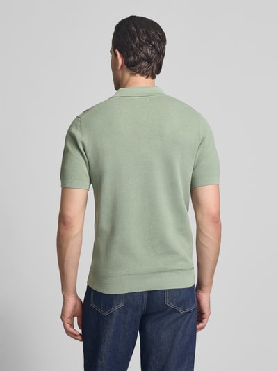 Christian Berg Men Slim Fit Poloshirt mit Strukturmuster Oliv 5