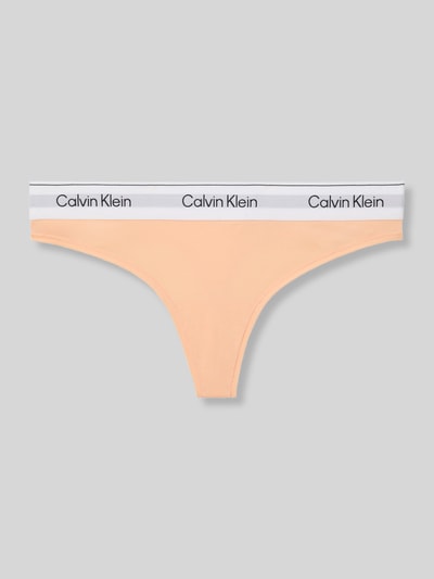 Calvin Klein Underwear String aus Baumwoll-Mix mit Logo-Bund Apricot 2