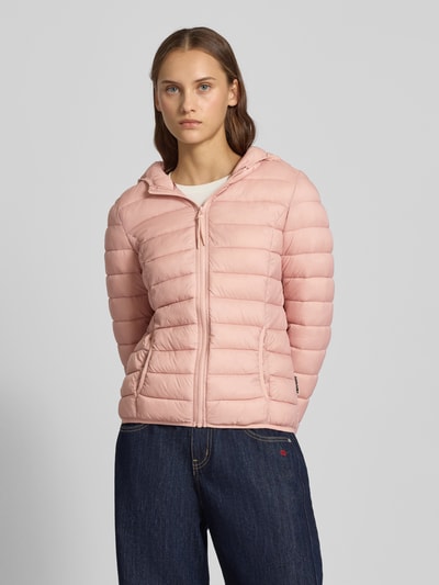 Review Kurtka pikowana z kapturem Brudnoróżowy 4