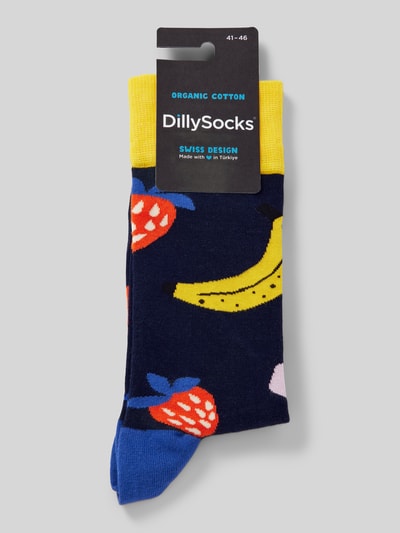 DillySocks Socken mit Motiv-Stitching Modell 'Fruit Of The Boom' Marine 3