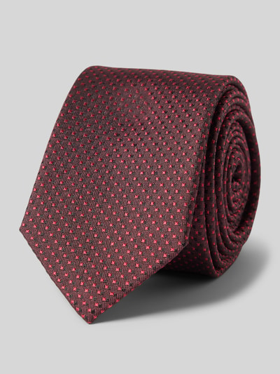 OLYMP Level Five Krawatte aus Seide mit Allover-Muster (5 cm) Bordeaux 1