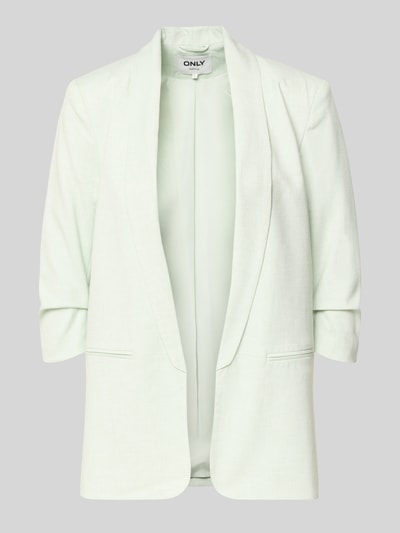 Produktfoto, Regular Fit Longblazer mit 3/4-Ärmeln Modell 'ELLY' von ONLY, Melange-Optik, Schalkragen, ohne Verschluss, angedeutete Paspeltaschen