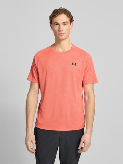 Under Armour T-Shirt mit Label-Print Modell 'Tech' Rot 4