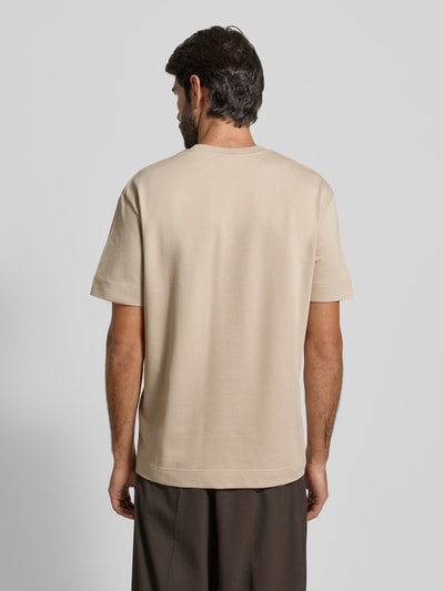 JOOP! Collection T-shirt met labeldetail, model 'Achilleas' Zand - 5