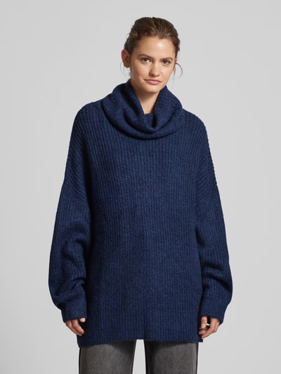 LeGer by Lena Gercke Oversized Strickpullover mit Rollkragen Modell 'Juna' Dunkelblau 4