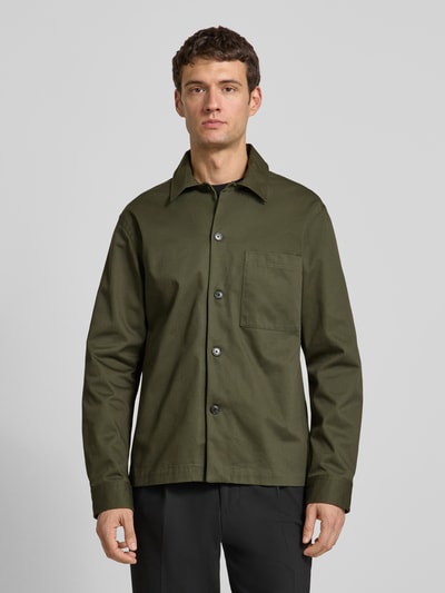SELECTED HOMME Regular Fit Hemdjacke aus reiner Baumwolle Modell 'TATE' Dunkelgruen 4