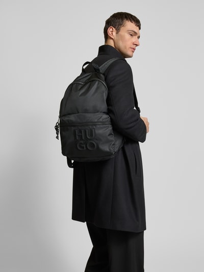 HUGO Rucksack mit Label-Patch Modell 'Malick' Black 1