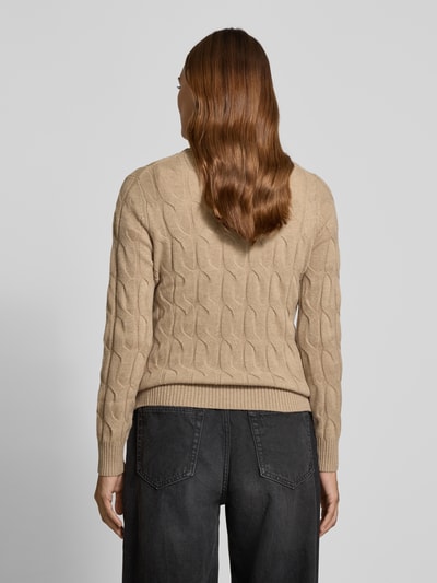 Tommy Hilfiger Regular Fit Strickpullover aus reiner Wolle Camel 5