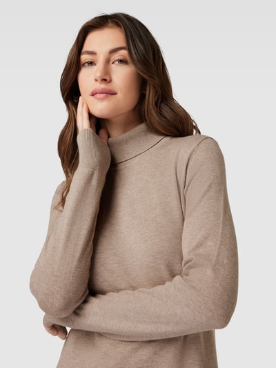 Montego Sweter z dzianiny ze stójką Szarobrązowy melanż 3