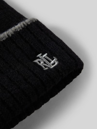 Lauren Ralph Lauren Czapka beanie w zestawie z szalem Czarny 3