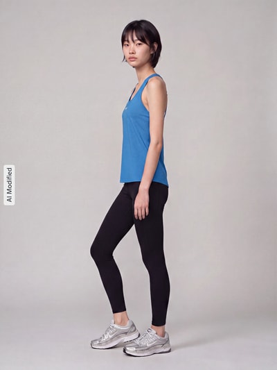 Nike Training Slim Fit Sport-Top mit Logo-Print Modell 'Pro' Blau 1