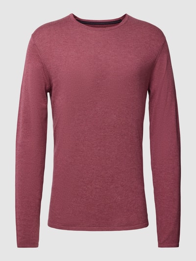 Christian Berg Men Gebreide pullover met ribboorden Metallic roze gemêleerd - 2