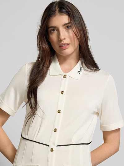 LIU JO SPORT Sukienka polo o długości do kolan z listwą guzikową Złamany biały 3