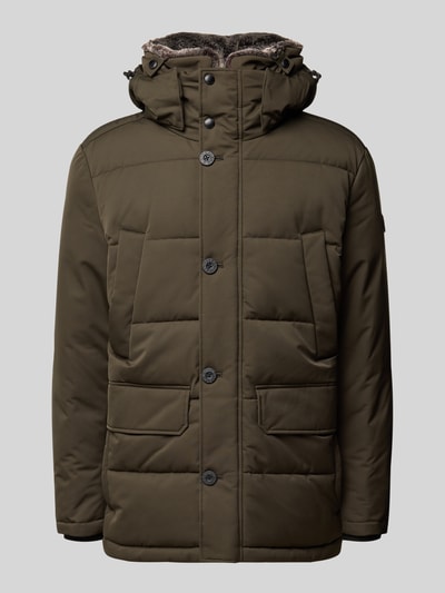 Strellson Regular fit gewatteerd jack met capuchon, model 'PIAZZA' Olijfgroen - 2