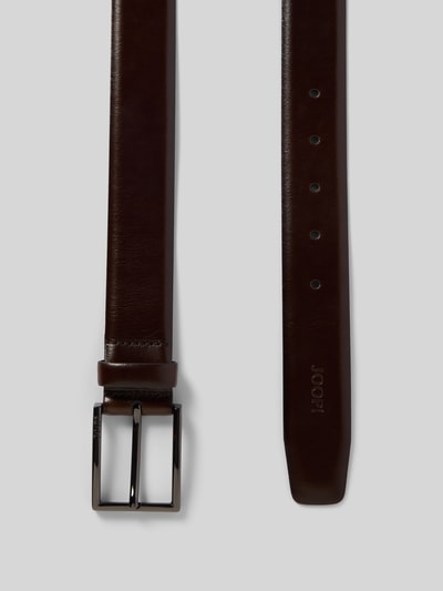 Produktfoto, Pasek skórzany z wytłaczanym logo Ledergürtel mit Label-Prägung od JOOP! Collection, naturalna skóra, sprzączka, szerokość 3,5 cm.