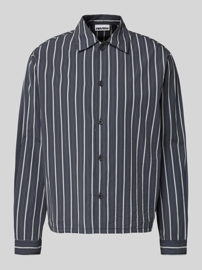 REVIEW Koszula casualowa z listwą guzikową Antracytowy 2