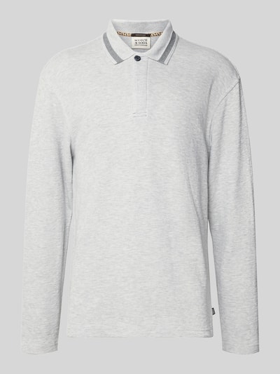 Scotch & Soda Poloshirt mit kurzer verdeckter Knopfleiste Mittelgrau Melange 2