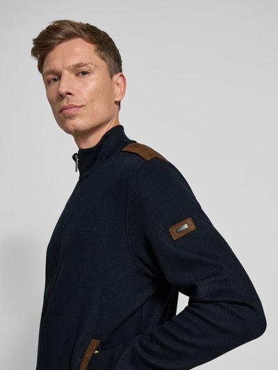 bugatti Sweatjacke mit Stehkragen Modell 'Selanik' Marine 3