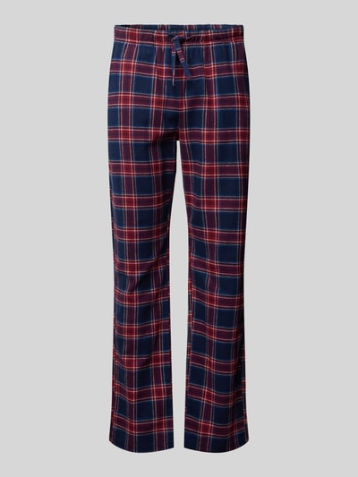 Christian Berg Men Regular Fit Pyjama-Hose mit Tunnelzug Dunkelrot 1