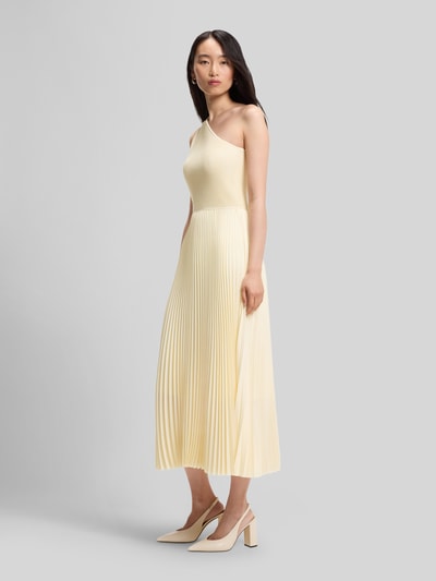 BOSS Tailliertes Cocktailkleid mit Viskose-Anteil Modell 'Foki' Hellgelb 4