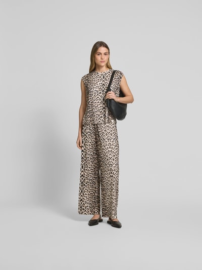 OH APRIL Faltenhose mit Plisseefalten Mittelgrau 1