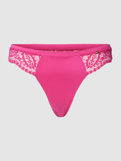 TOMMY HILFIGER String mit Spitzenbesatz Modell 'LACE' Pink 2