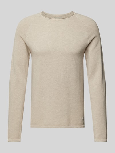 Jack & Jones Strickpullover mit Label-Patch Modell 'HILL' Offwhite 2