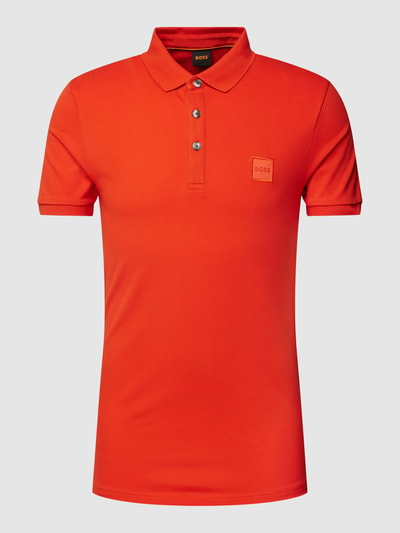 BOSS Orange Slim Fit Poloshirt mit Label-Detail Rot 2