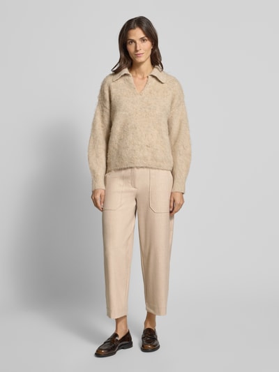 OPUS Barrel Fit Stoffhose mit Eingrifftaschen Modell 'Myha fresh' Mittelbraun 1