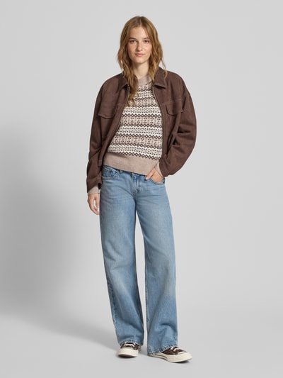 Levi's® Strickpullover aus Woll-Baumwoll-Mix Modell 'INES' Beige 1