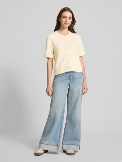 Marc O'Polo Kardigan o kroju regular fit z mieszanki bawełny i bouclé Beżowy 1