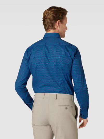 BOSS Slim Fit Zakelijk overhemd met kentkraag, model 'Hank' Marineblauw - 5