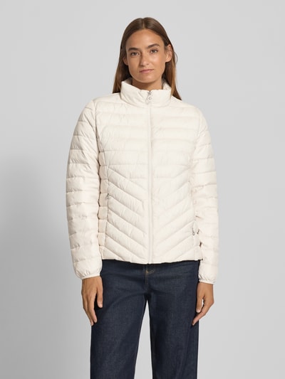 s.Oliver RED LABEL Slim fit gewatteerd jack met opstaande kraag Offwhite - 4