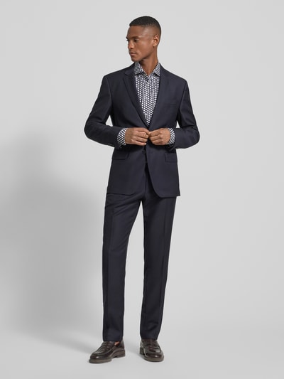 ETERNA Modern fit zakelijk overhemd van katoen met kentkraag Marineblauw - 1