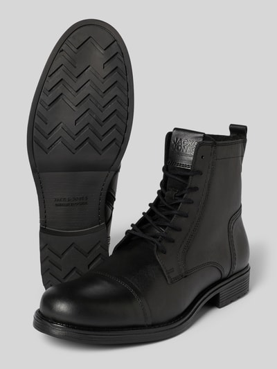 Jack & Jones Boots aus Leder mit Reißverschluss Modell 'RUSSEL' Black 4