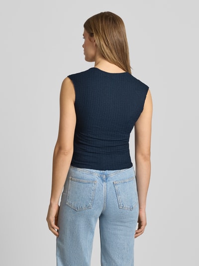 Tommy Jeans Slim Fit Top mit Frill Marine 5