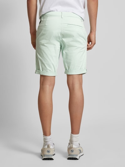 Tom Tailor Denim Slim Fit Chino-Shorts in unifarbenem Design Hellgruen 5