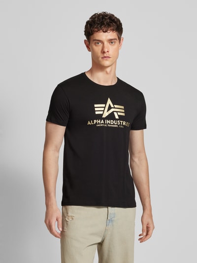 Alpha Industries T-Shirt mit Label-Print Black 4